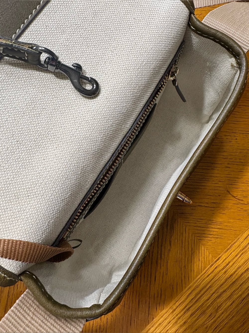 Dooney & Bourke Olive Green Crossbody Saddle Bag - Picture 7 of 10